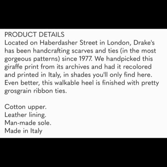Drake’s for J. Crew giraffe print block heels - Picture 3 of 10